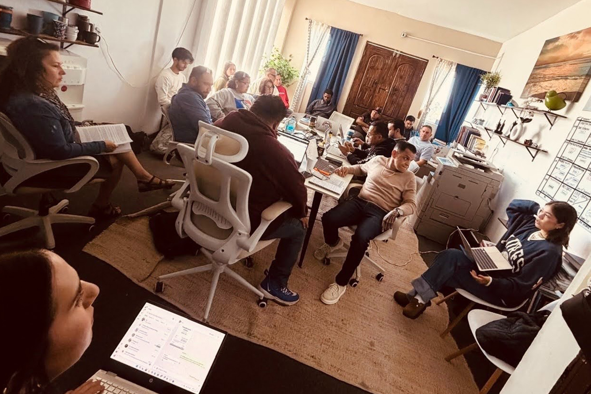 Baja Rehab team meeting and strategizing